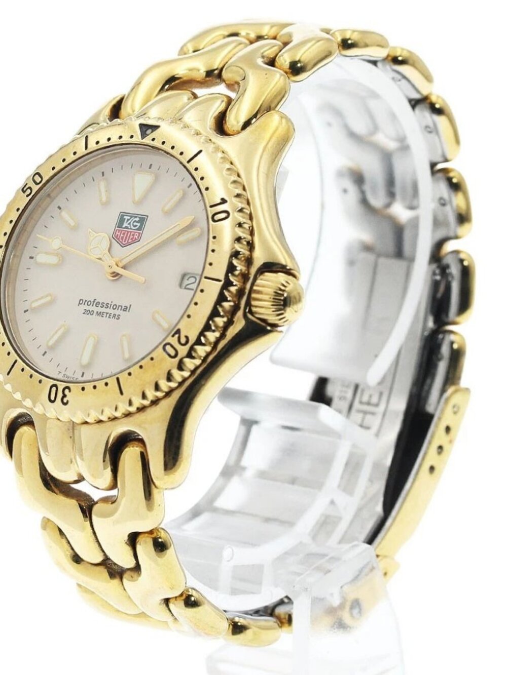 TAG HEUER S/el S94.013-1 Date beige Dial Quartz Boy's Watch_944931